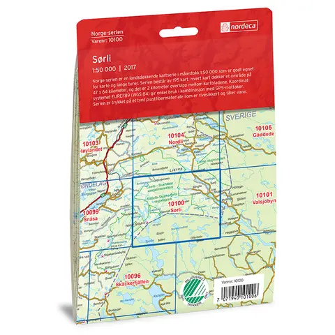 Sørli Nordeca Norge 1:50 000 10100