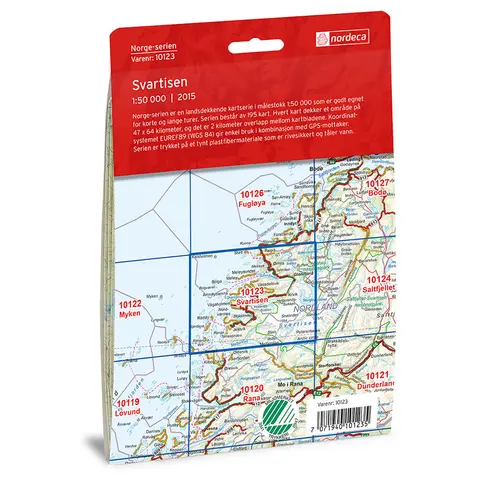 Svartisen Nordeca Norge 1:50 000 10123