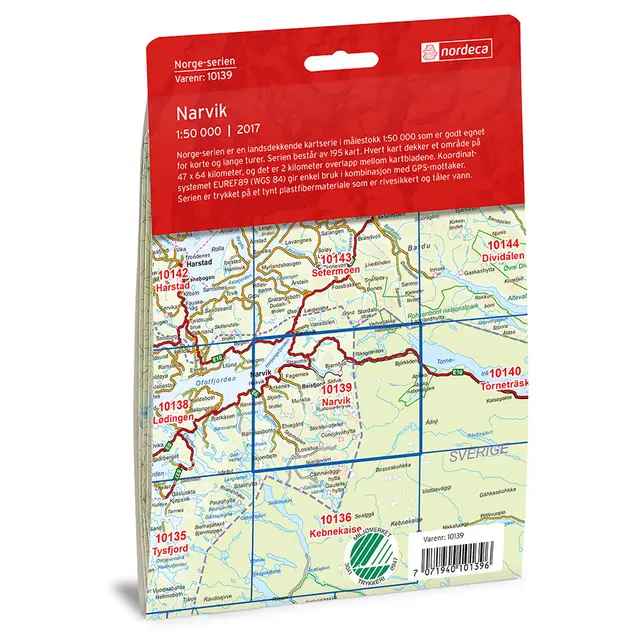 Narvik Nordeca Norge 1:50 000 10139 