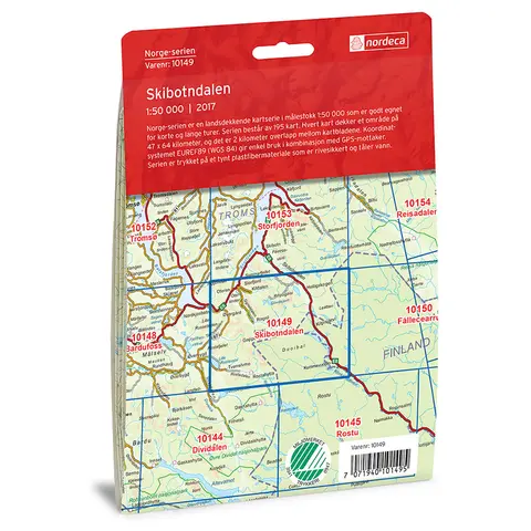 Skibotndalen Nordeca Norge 1:50 000 10149
