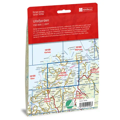 Ullsfjorden Nordeca Norge 1:50 000 10156
