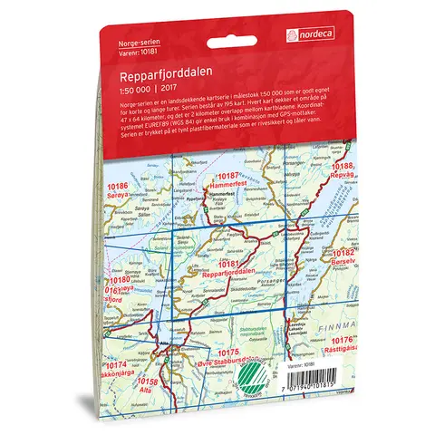Repparfjorddalen Nordeca Norge 1:50 000 10181