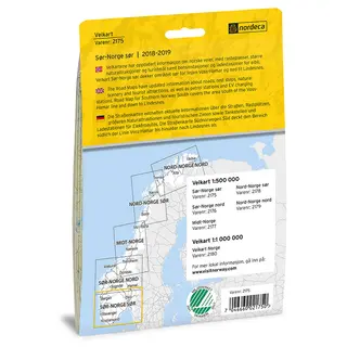 S&#248;r-Norge S&#248;r Nordeca Veikart 2175 S&#248;r-Norge S&#248;r