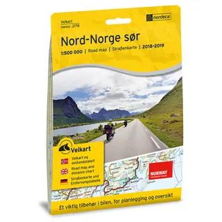 Nord-Norge S&#248;r Nordeca Veikart 2178 Nord-Norge S&#248;r