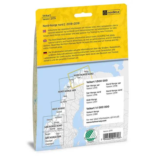 Nord-Norge Nord Nordeca Veikart 2179 Nord-Norge Nord 
