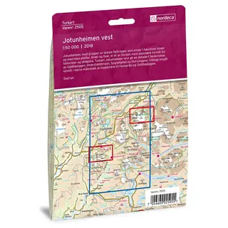Jotunheimen vest Nordeca Turkart 1:50 000 2505