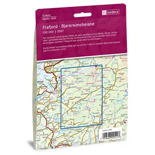 Frafjord-Bjerkreimsheiane Nordeca Turkart 1:50 000 2541