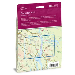 Femunden Nord Nordeca Turkart 1:50 000 2721