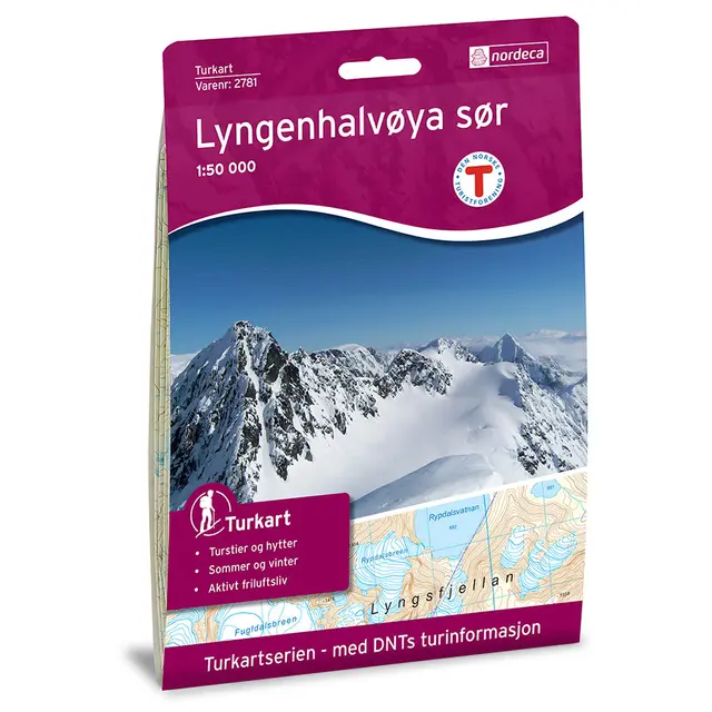 Lyngenhalvøya Sør Nordeca Turkart 1:50 000 2781 