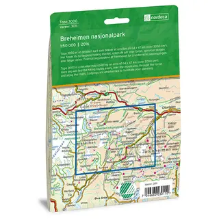 Breheimen Nasjonalpark Nordeca Topo 1:50 000 3011
