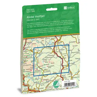 Alvdal Vestfjell Nordeca Topo 1:50 000 3015