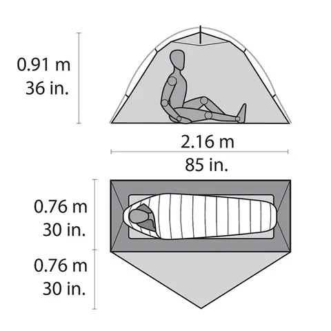 Kuppeltelt til 1 MSR Hubba NX Solo
