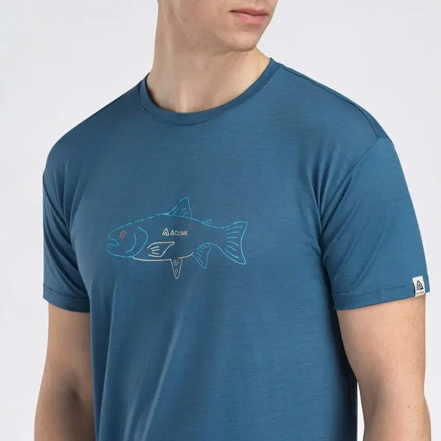 Skjorte til herre XS Aclima Lightwool 140 Tee Salmon M XS 473 