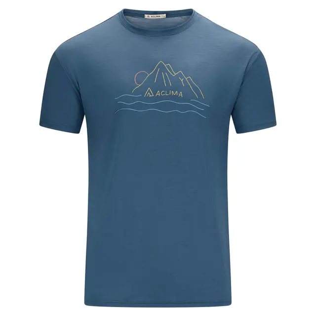 Skjorte til herre XS Aclima Lightwool 140 Tee Sunset M XS 473 