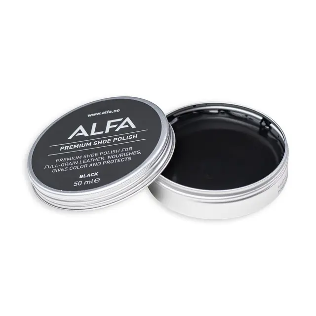 Skokrem sort Alfa Shoe Care Polish 1100 