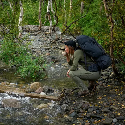 Bukse til dame Fjällräven Abisko Hybrid W 244