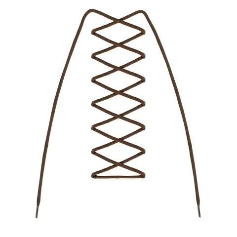 Skolisser 120 cm Barth Lace Round 120 cm Caramel