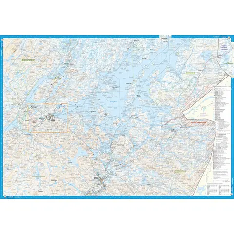 Finland: Inarijärvi Vätsäri Tsarmituntur Calazo Skjærgårdskart 1:100 000 1:25 000