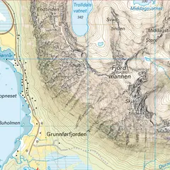 Austv&#229;g&#248;ya Svolv&#230;r Calazo H&#248;yfjellskart 1:30 000 Lofoten