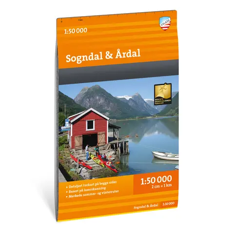 Sogndal Årdal Calazo Turkart 1:50 000