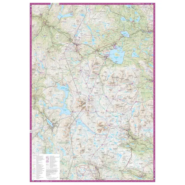 Sverige: Jämtlandsfjällen Calazo Turkart 1:100 000 