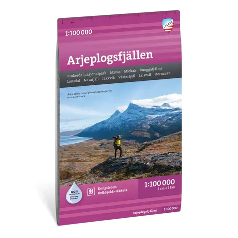 Sverige: Arjeplogsfjällen Calazo Turkart 1:100 000
