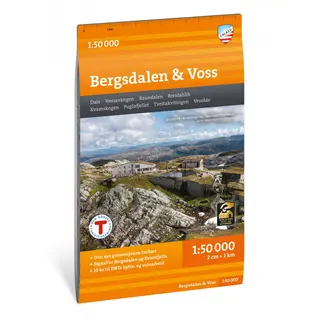 Bergsdalen Voss Calazo Turkart 1:50 000