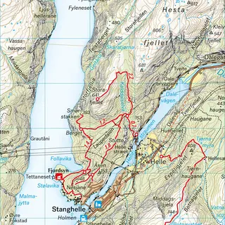 Bergsdalen Voss Calazo Turkart 1:50 000