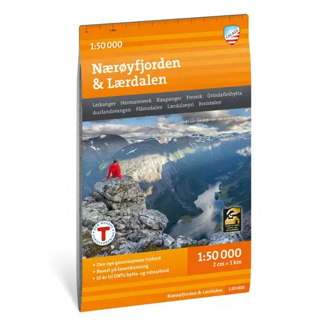 N&#230;r&#248;yfjorden L&#230;rdalen Calazo Turkart 1:50 000