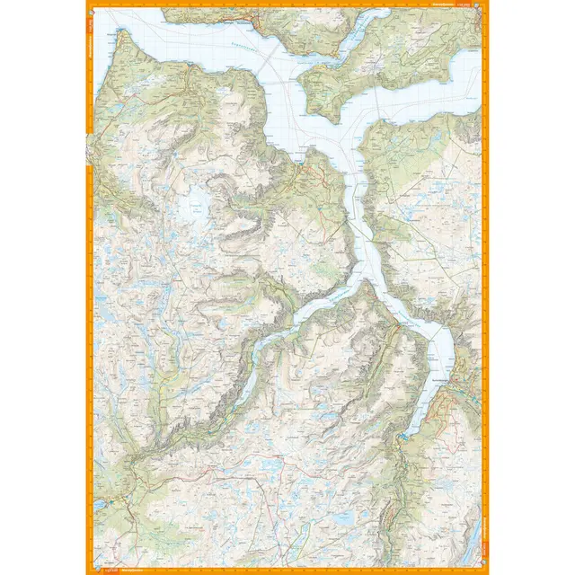 Nærøyfjorden Lærdalen Calazo Turkart 1:50 000 