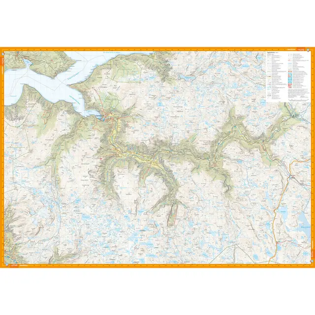 Nærøyfjorden Lærdalen Calazo Turkart 1:50 000 