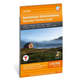 Lyseheiane Sirdalsheiane Setesdal Vesthe Calazo Turkart 1:50 000