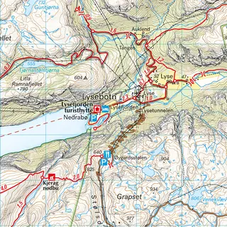Lyseheiane Sirdalsheiane Setesdal Vesthe Calazo Turkart 1:50 000