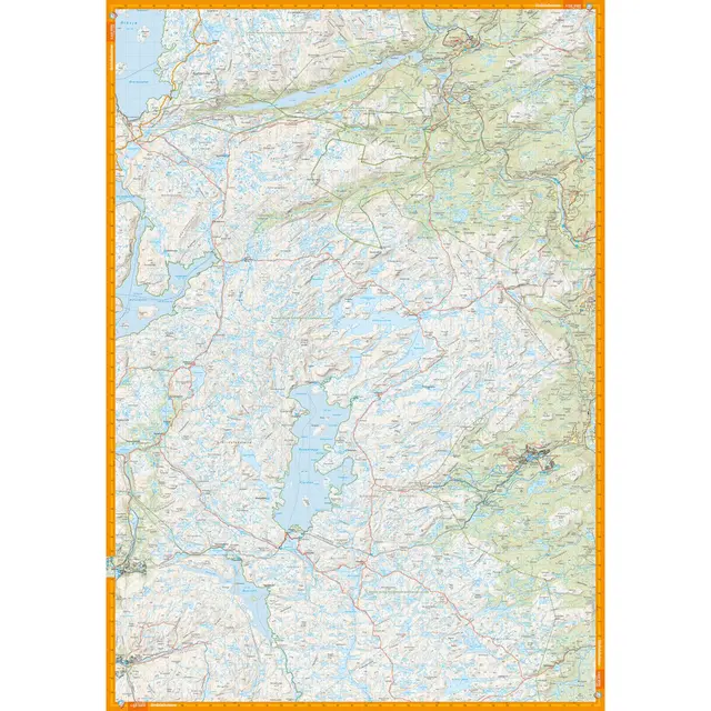 Lyseheiane Sirdalsheiane Setesdal Vesthe Calazo Turkart 1:50 000 