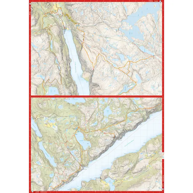 Lysefjorden Preikestolen Kjerag Calazo Turkart 1:50 000 