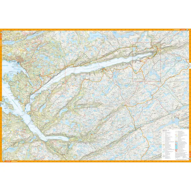 Lysefjorden Preikestolen Kjerag Calazo Turkart 1:50 000 