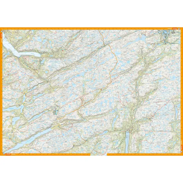 Bjerkreimsheiene Setesdal Vesthei sør Calazo Turkart 1:50 000 