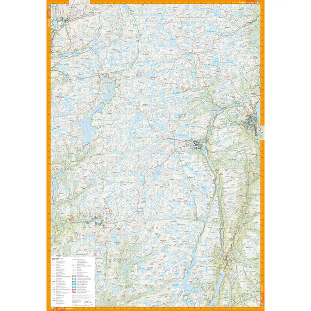 Bjerkreimsheiene Setesdal Vesthei sør Calazo Turkart 1:50 000 