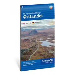 &#216;stlandet Calazo Bil- og turistkart 1:350 000