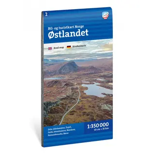 &#216;stlandet Calazo Bil- og turistkart 1:350 000