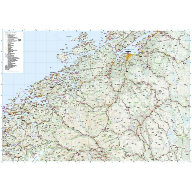 Midt-Norge Calazo Bil- og turistkart 1:350 000 
