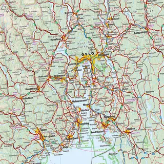 Norge Calazo Bil- og turistkart 1:1 000 000