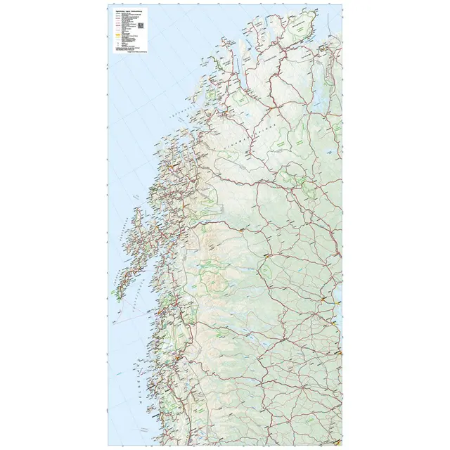 Norge Calazo Bil- og turistkart 1:1 000 000 