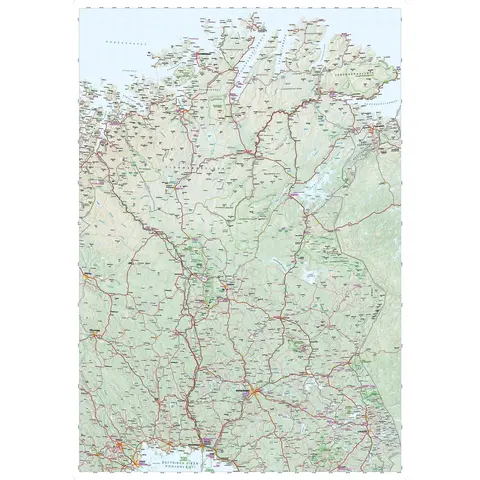 Nordkapp og Nordkalotten Calazo Bil- og turistkart 1:650 000