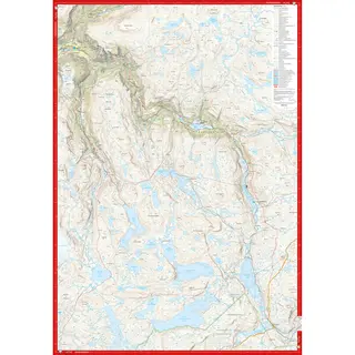Aurlandsdalen Finse Calazo Høyfjellskart 1:25 000