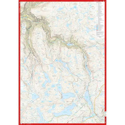 Aurlandsdalen Finse Calazo Høyfjellskart 1:25 000