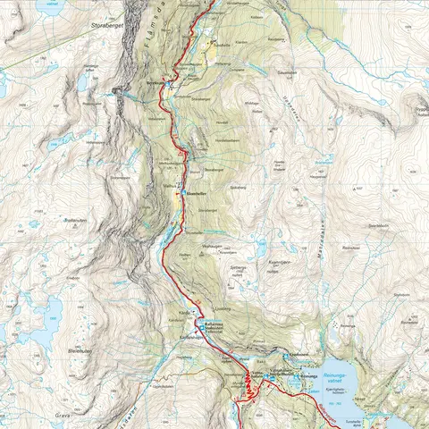 Rallarvegen Calazo Sykkelkart 1:25 000