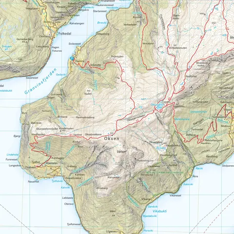 Ulvik Calazo Høyfjellskart 1:25 000