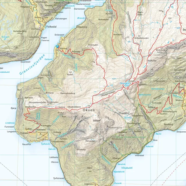Ulvik Calazo Høyfjellskart 1:25 000 