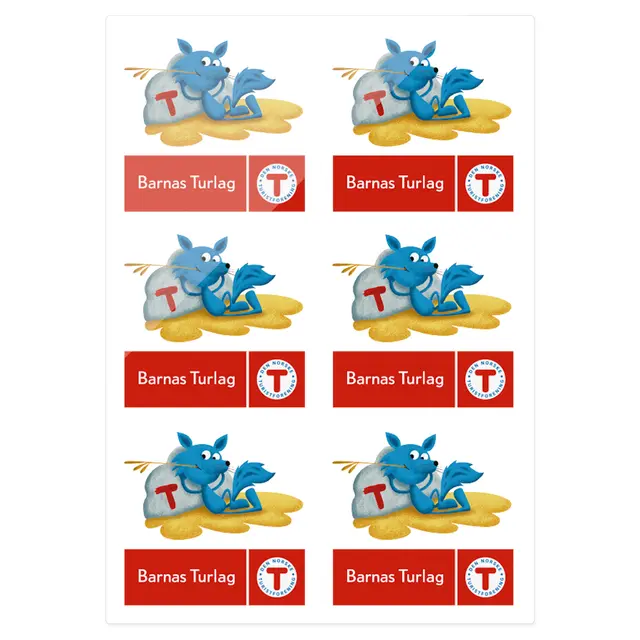 Klistremerkeark DNT Barnas Turlag Klistremerker Turbo 